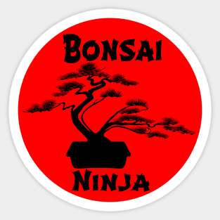 Lettering 'BONSAI NINJA' with bonsai tree Sticker